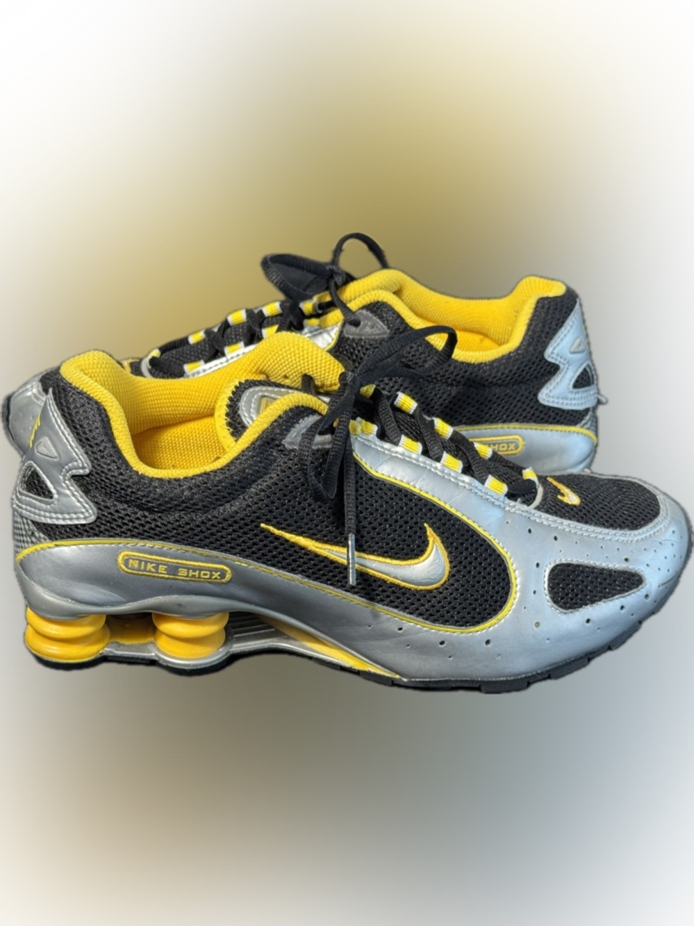 Nike Shox Turbo Black Silver Yellow Running Shoes Men’s 10.5 - Picture 3 of 8